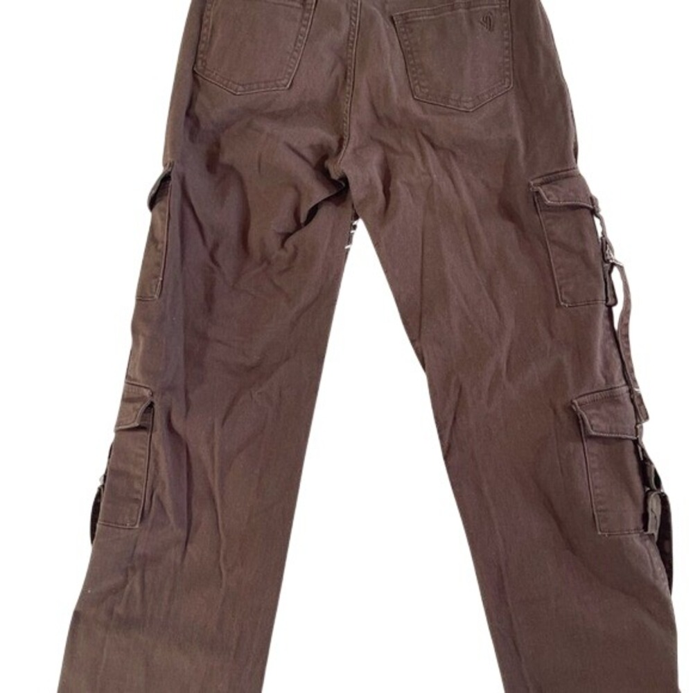 V.I.P. Jeans Cargo Pants Juniors 1/25 Brown - Picture 6 of 9